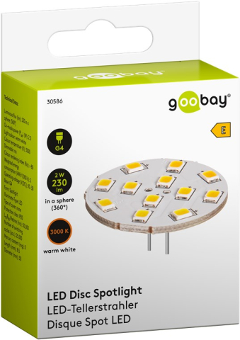 Bec LED G4 123° 2W 12V alb cald 3000K 230lm Goobay 30586 – IoElectronice.ro [1]