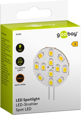 Bec LED G4 2W 12V alb cald 3000K 230lm Goobay 30588 – IoElectronice.ro [2]