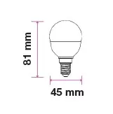 Bec LED G45 E27 5.5W, 470lm, 4000K, Cip Samsung, Economie și Durabilitate, Design Modern [1]