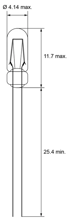 Bec miniatura T1 1/4 12VDC 0.9W 75mA incandescent alb cald 11.7x4.1x25.4mm Goobay [1]