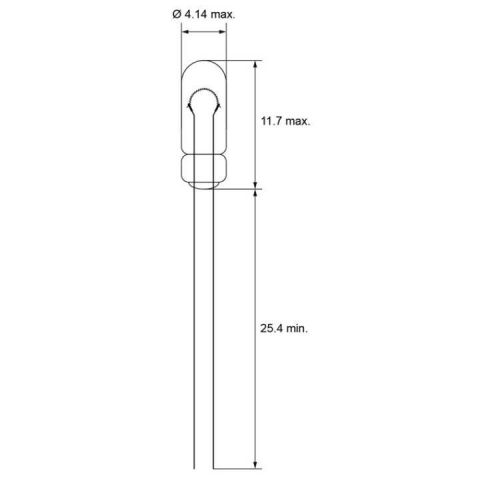 Bec miniatural 6VDC 40mA T1 1/4 4.2mm x 11.7mm Goobay 9341 – IoElectronice.ro [1]
