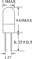 Bec miniatural BI-PIN 12VDC 60mA T1 3.3mm incandescent alb cald BRIGHTMASTER L12-12/60 [1]