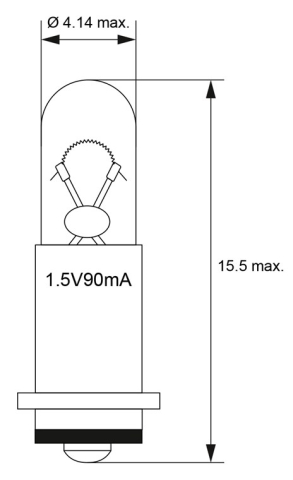 Bec T1 SM4s/4 SX3s 4.14mm Subminiatura 1.5V 90mA 0.09W incandescent alb-cald 2700K 9514 Goobay – IoElectronice.ro [1]