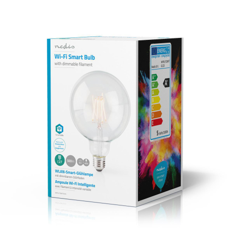 Bec Wi-Fi Smart LED E27 125mm 5W 500lm 2700K Nedis [3]