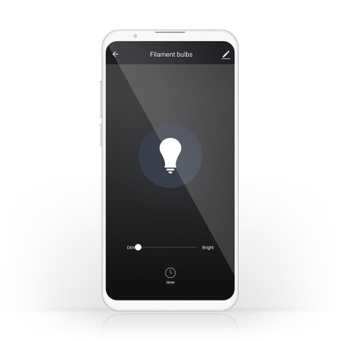 Bec Wi-Fi Smart LED E27 125mm 5W 500lm 2700K auriu Nedis [2]