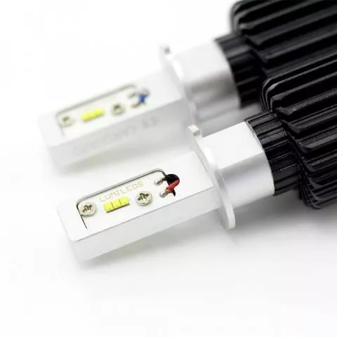 Becuri Far auto LED H3 12-24V 4000lm set 2buc Carguard lumina alb rece [2]