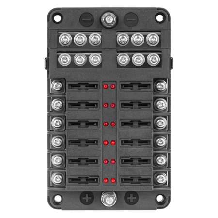 Bloc 12 siguranțe auto 19mm Negru OEM pentru protecția circuitelor electrice auto [1]