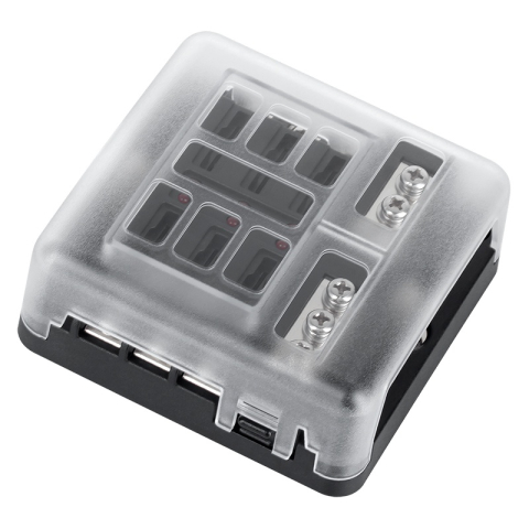 Accesorii Auto - Bloc 6 siguranțe auto 19mm negru