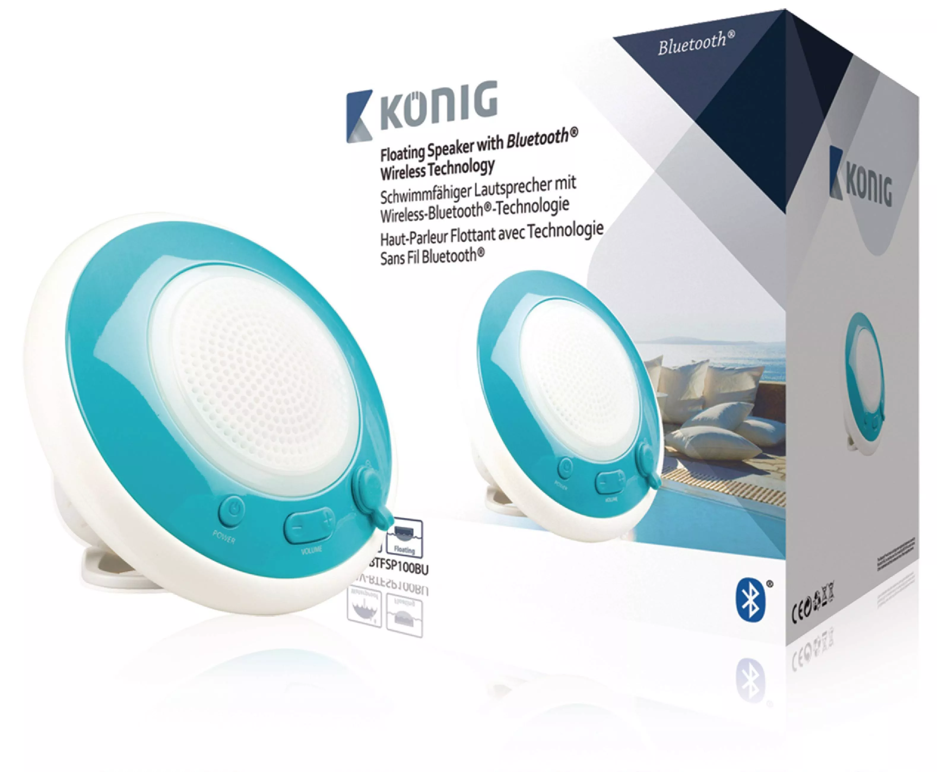 Boxă Bluetooth impermeabilă 3W Sweex albastră, 5V DC, 24 luni garanție, ideală pentru utilizare în exterior [3]