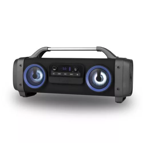 Boxe si difuzoare - Boxa portabilă NGS Street Breaker Mini Bluetooth 100W, sunet puternic, design compact, lumină LED, wireless, negru