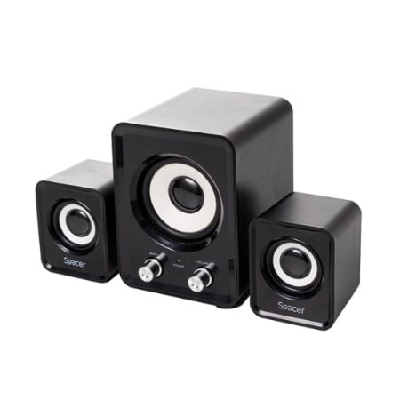 Boxe si difuzoare - Boxe 2.1 Spacer 807 BK Subwoofer 11W