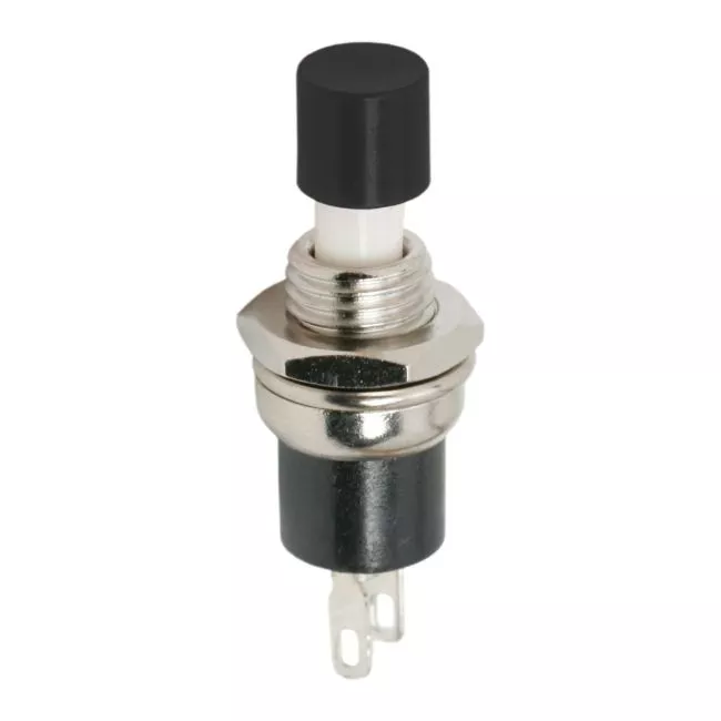 Intrerupatoare-Relee - Buton 1 Circuit 1.5A 250V OFF-(ON) Negru – Comutator Fără Retinere pentru Echipamente Electrice