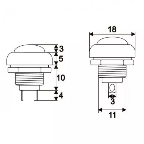 Buton 1 circuit 1A 250V OFF-(ON) verde fără reținere – IoElectronice.ro [1]