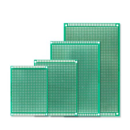 Placi cupru circuite - Cablaj test dublu 1 verde 2x8 cm OEM pentru verificări electrice rapide