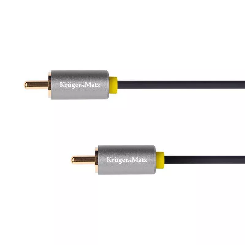 Cabluri - CABLU 1x RCA - 1x RCA 1.8m BASIC Kruger&Matz – IoElectronice.ro