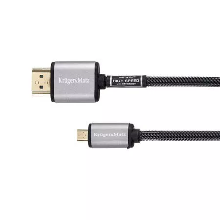 Cabluri HDMI - Cablu 2.0 HDMI la micro HDMI D 3m Profesional Kruger&Matz – IoElectronice.ro