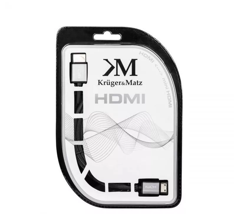 Cablu HDMI 2.0 la mini HDMI 1.8m Kruger&Matz, placat cu aur, cupru, 24 luni garanție [1]