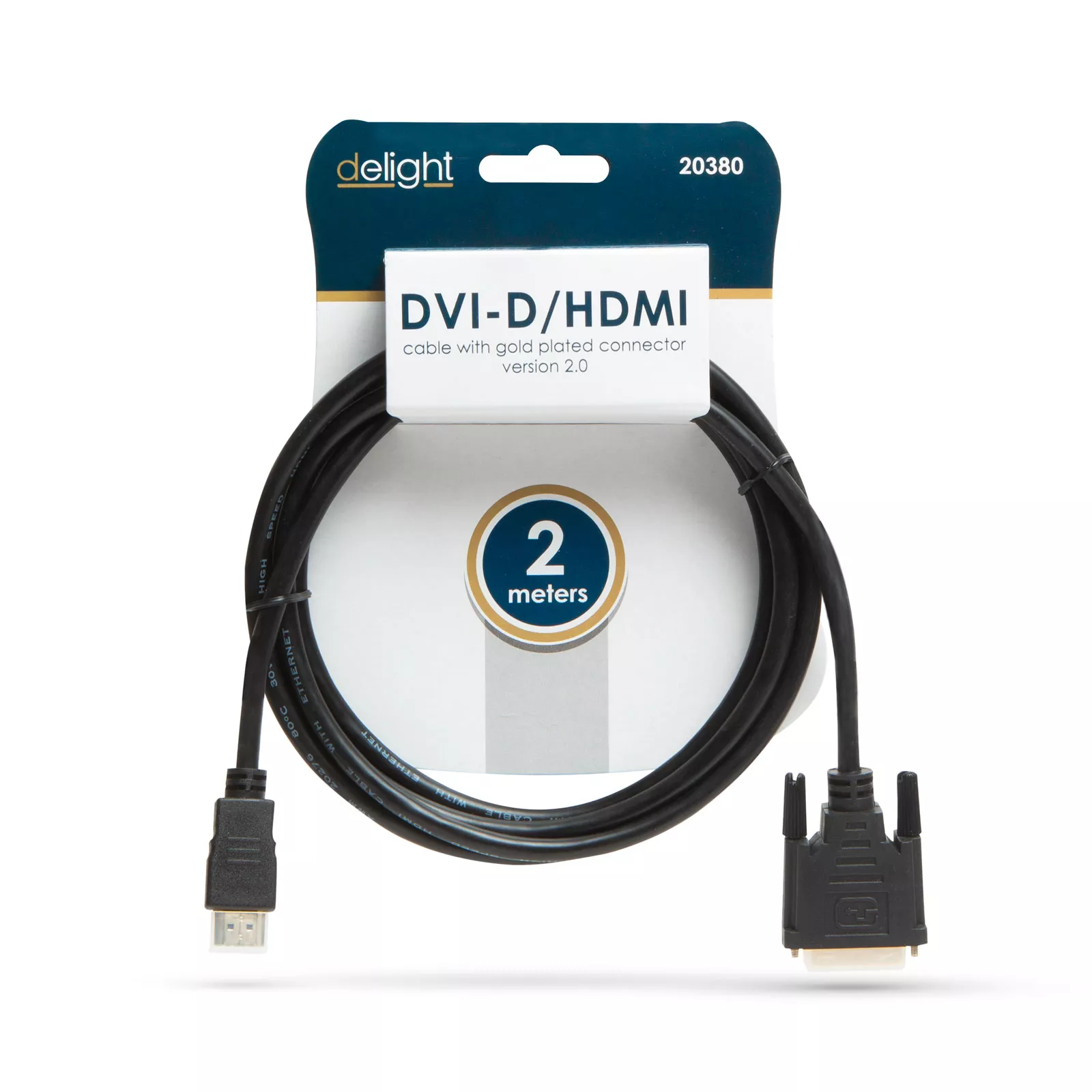 Cablu 24+1 DVI-D la HDMI 2m cu conectoare placate cu aur delight – IoElectronice.ro [1]