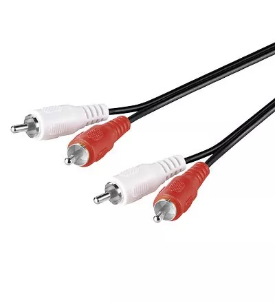 Cabluri RCA - Cablu 2x RCA 2.5m ecranat cupru Goobay – IoElectronice.ro