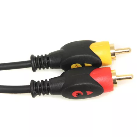 Cabluri RCA - Cablu 2x RCA - 2x RCA Gold 10m tata-tata contacte aurite – IoElectronice.ro