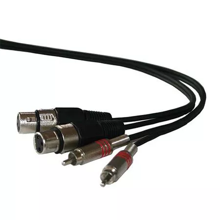 Cabluri XLR - Cablu 2x RCA tata la 2x XLR mama 1.5m Ibiza – IoElectronice.ro