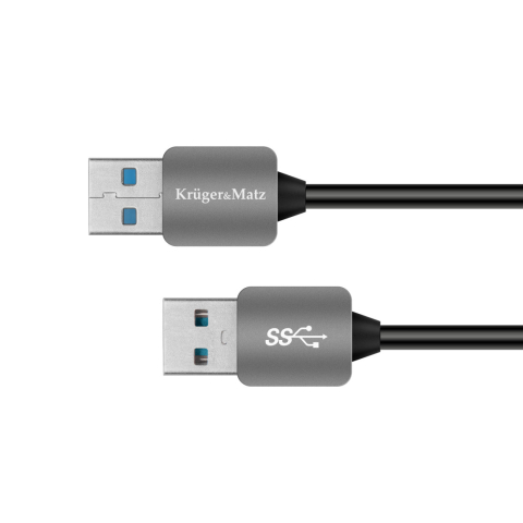 Cabluri - Cablu 3.0 USB 1m plat tata-tata Profesional Kruger&Matz – IoElectronice.ro