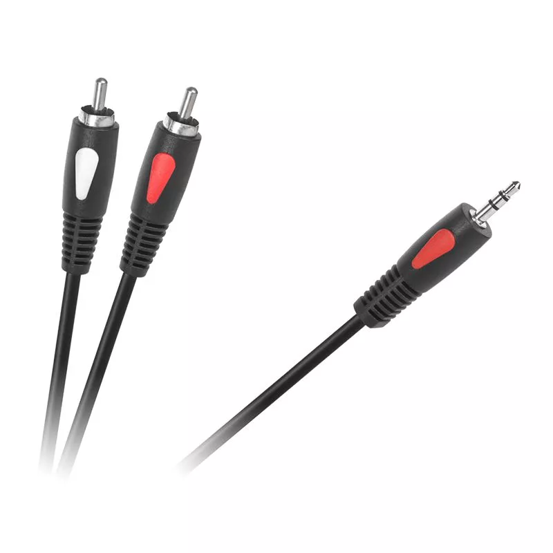 Conectica - Cablu 3.5 mm tata - 2x RCA 1.8m ECO-LINE Cabletech KPO4004-1.8 – IoElectronice.ro
