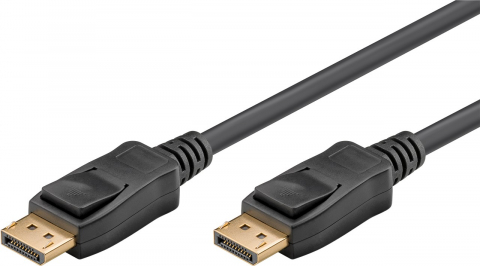 Cabluri DisplayPort - Cablul DisplayPort 8K 60Hz 3m Goobay V2.0, 40Gbit/s, Conexiune sigură, Calitate Ultra HD și Sunet Clar