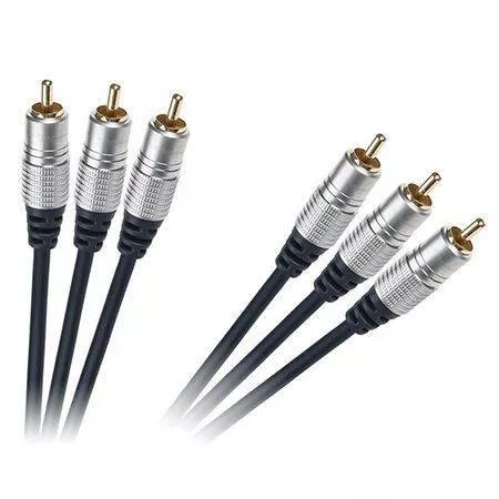 Cabluri RCA - Cablu 3x RCA - 3x RCA 1.5m GOLD Profesional – IoElectronice.ro
