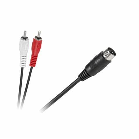 Cabluri DIN 5 pini - Cablu 5 Din la 2x RCA 1.2m Cabletech - IoElectronice.ro
