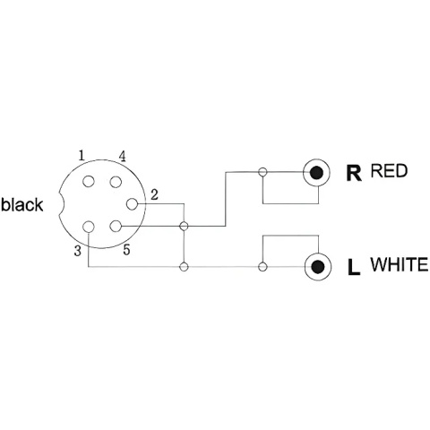 Cablu adaptor 2x RCA la 5 pini DIN mama 20cm Goobay pentru conexiuni audio-video [1]