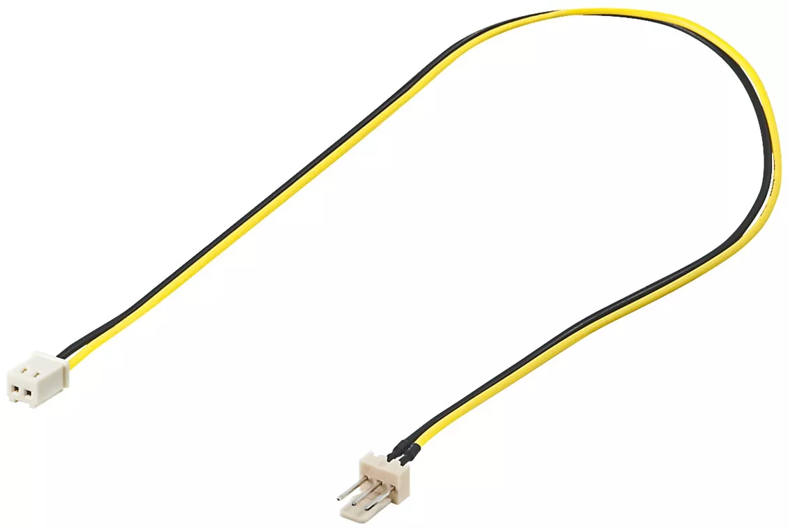 Accesorii ventilatoare - Cablu adaptor alimentare PC tata 3 pini la 2 pini mama 0.3m Goobay, lungime 30 cm, 24 luni garanție persoane fizice.
