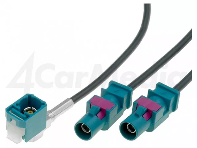 Adaptoare fakra - Cablu adaptor antena auto Fakra soclu mama - Fakra mufa tata x2 0.25m VWP 4CARMEDIA