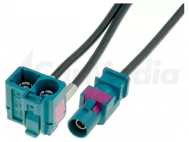 Adaptoare fakra - Cablu adaptor antena Fakra mufa tata - Fakra soclu mama dublu 0.25m Audi RNS-E 4CARMEDIA – IoElectronice.ro