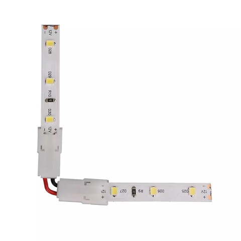 Cablu adaptor conector banda LED 8mm forma L V-TAC pentru conectare ușoară a benzilor LED [1]