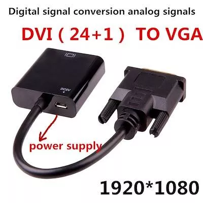 Adaptoare DVI - Cablu adaptor DVI-D 24+1 tata - mama VGA 0.2m OEM, DVI-I⇔VGA, 60 Hz, 30 Hz, 24 luni garanție