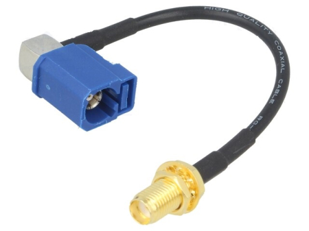Adaptoare fakra - Cablu adaptor Fakra mama - SMA mama în unghi drept 10cm JC Antenna AD.ANT.005 pentru conexiuni auto