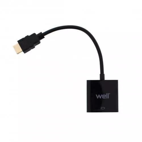 Adaptoare HDMI - Cablu adaptor HDMI tata la VGA mama Well – IoElectronice.ro