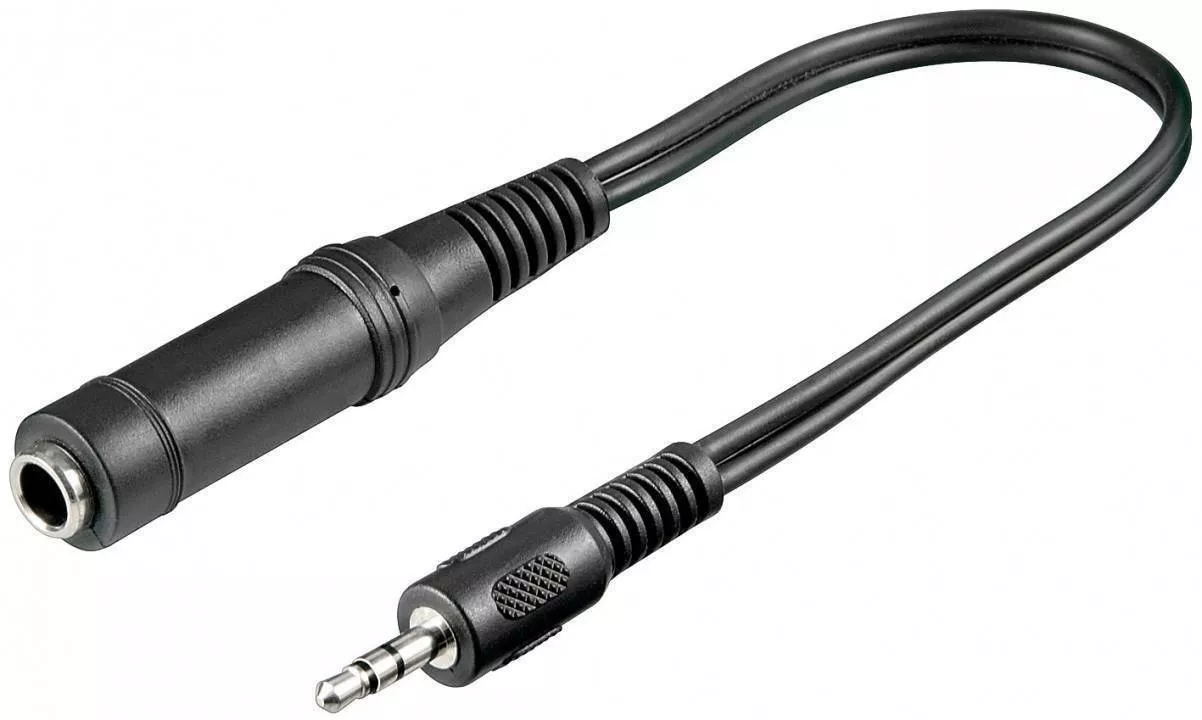 Adaptoare Jack - Cablu adaptor Jack 3.5 mm tata la Jack 6.35 mm mama 20 cm stereo Goobay