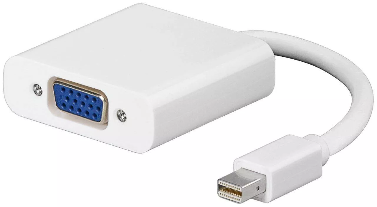 Adaptoare DisplayPort - Cablu adaptor mini DisplayPort tata la VGA mama alb Goobay – IoElectronice.ro