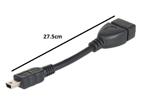 Mini USB - Cablu adaptor OTG miniUSB - USB mama 27.5cm case de marcat tablete telefoane SMART – IoElectronice.ro