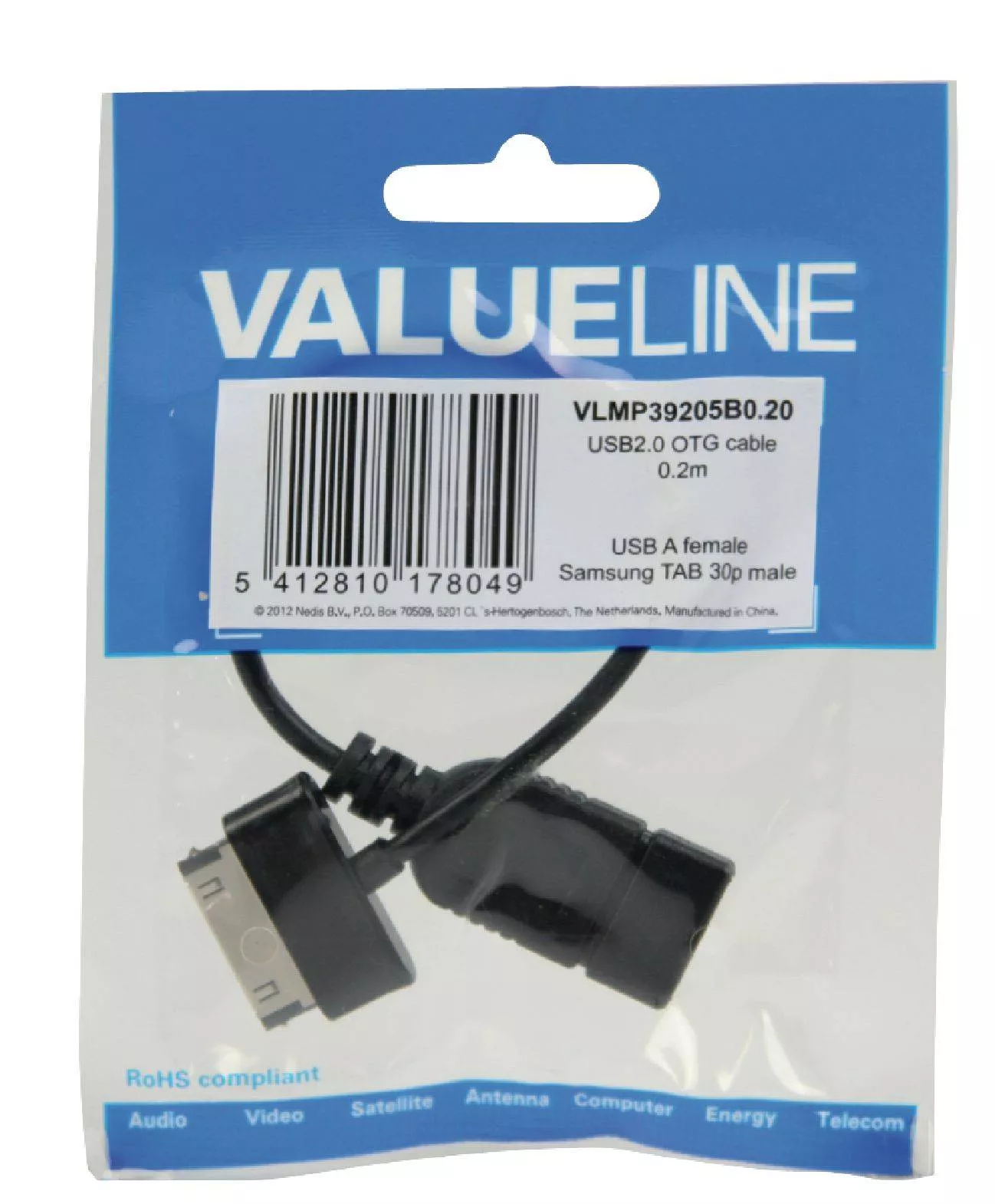 Cablu adaptor OTG USB A - Samsung 30 pini 0.2m Valueline – IoElectronice.ro [1]