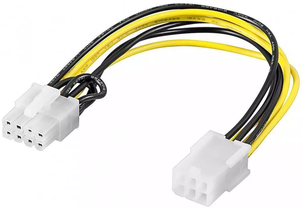 Adaptoare-convertoare - Cablu adaptor PCI 6 pini la PCI 8 pini pentru placa video Goobay – IoElectronice.ro