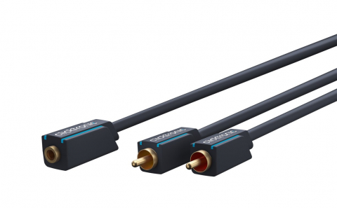 Adaptoare Jack - Cablul adaptor audio profesional Jack 3.5mm la RCA, 10cm, dublu ecranat, aurit, calitate premium Clicktronic