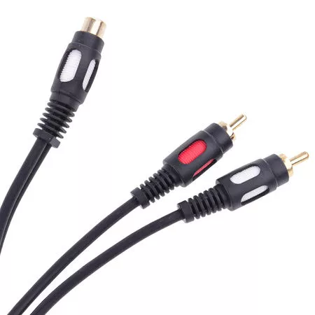 Conectica - Cablu adaptor RCA mama la 2x RCA tata 0.25m