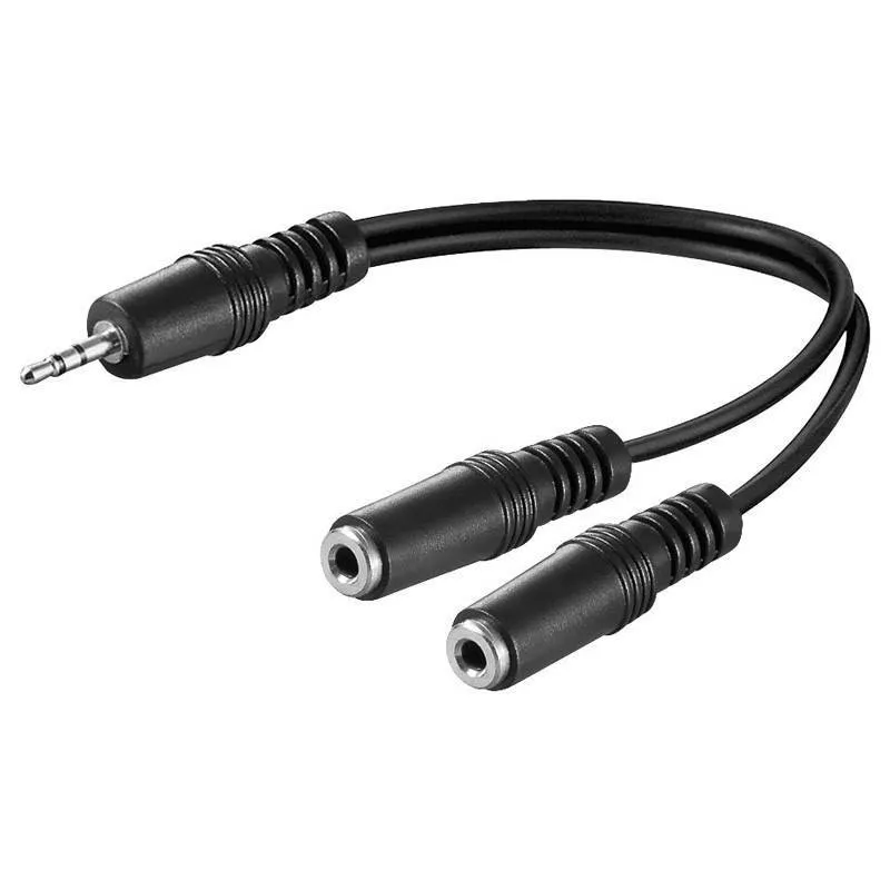 Adaptoare Jack - Cablu adaptor stereo Jack 3.5 mm - 2x 3.5 mm mama Goobay, lungime 20 cm, conectori stereo.