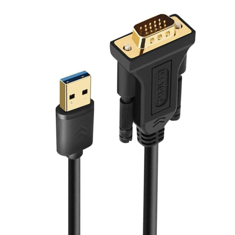 Adaptoare VGA - Cablu adaptor USB 3.0-VGA tata-mama 1.5m fără JACK 3.5 mm audio – IoElectronice.ro