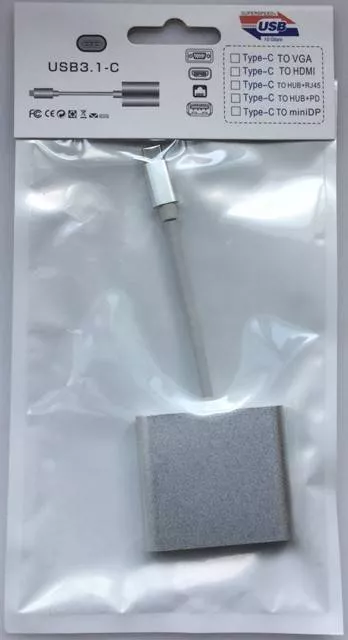 Cablu adaptor USB 3.1 Type C la HDMI 4K x 2K + USB 3.0, conectori USB C tata, HDMI mama, USB A mama [1]
