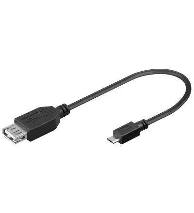 Micro USB - Cablu adaptor USB A mamă la micro USB tată OTG Goobay – IoElectronice.ro