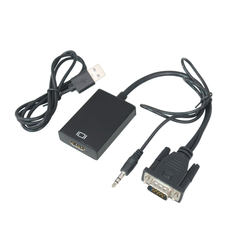 Conectica - Cablu adaptor VGA tata + JACK 3.5 mm - HDMI mama 0.1m Windows 10